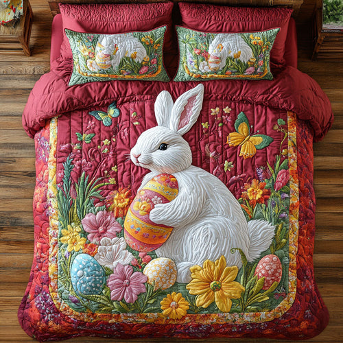 Bunny Easter Day WX1403075CL Quilted Bedding Set