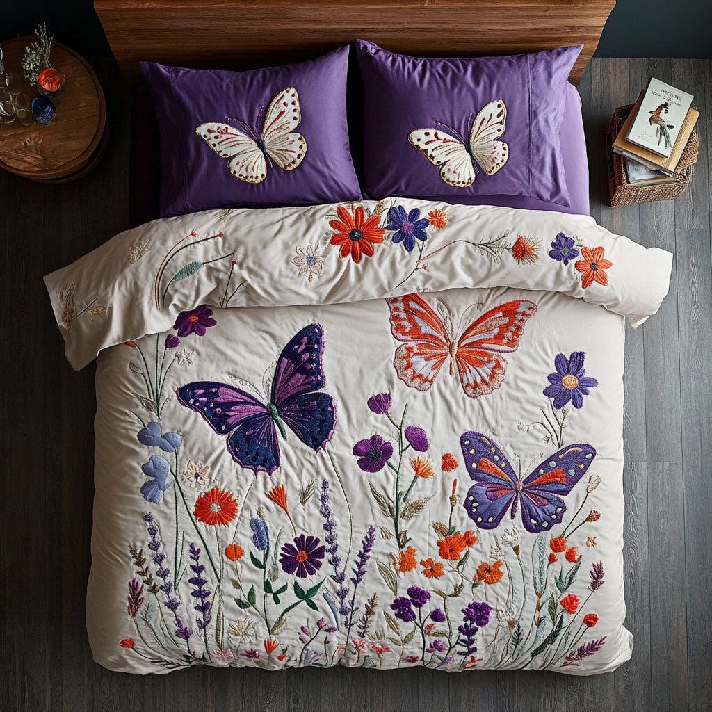Butterfly Charm WX0603017CL Quilted Bedding Set