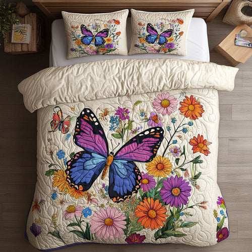 Butterfly Garden WX0403007CL Quilted Bedding Set