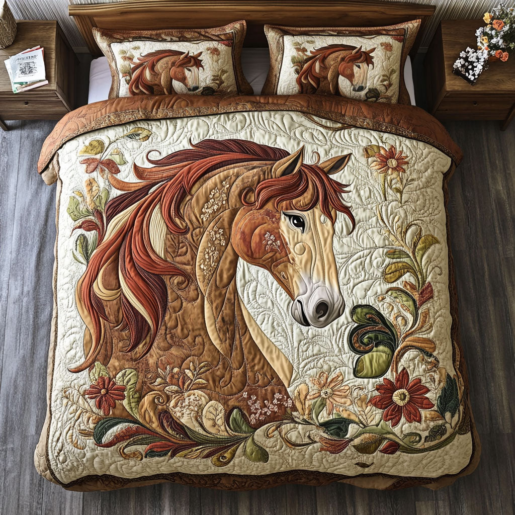 Horse WY1202033CL Quilted Bedding Set