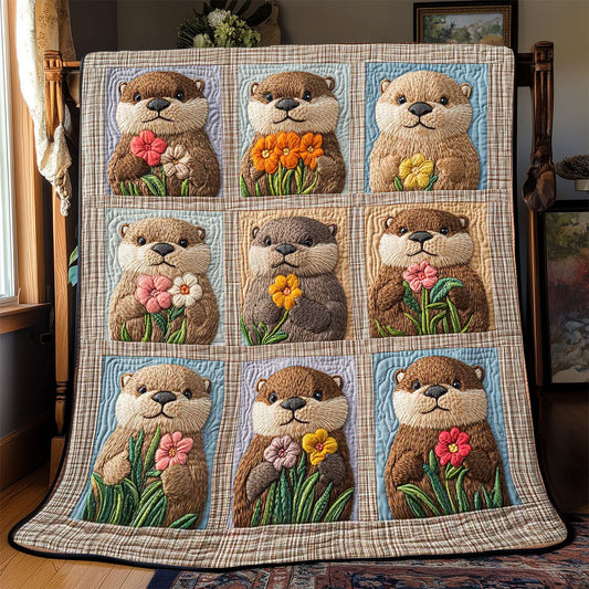 Adorable Otter WP2612001CL Quilt Blanket