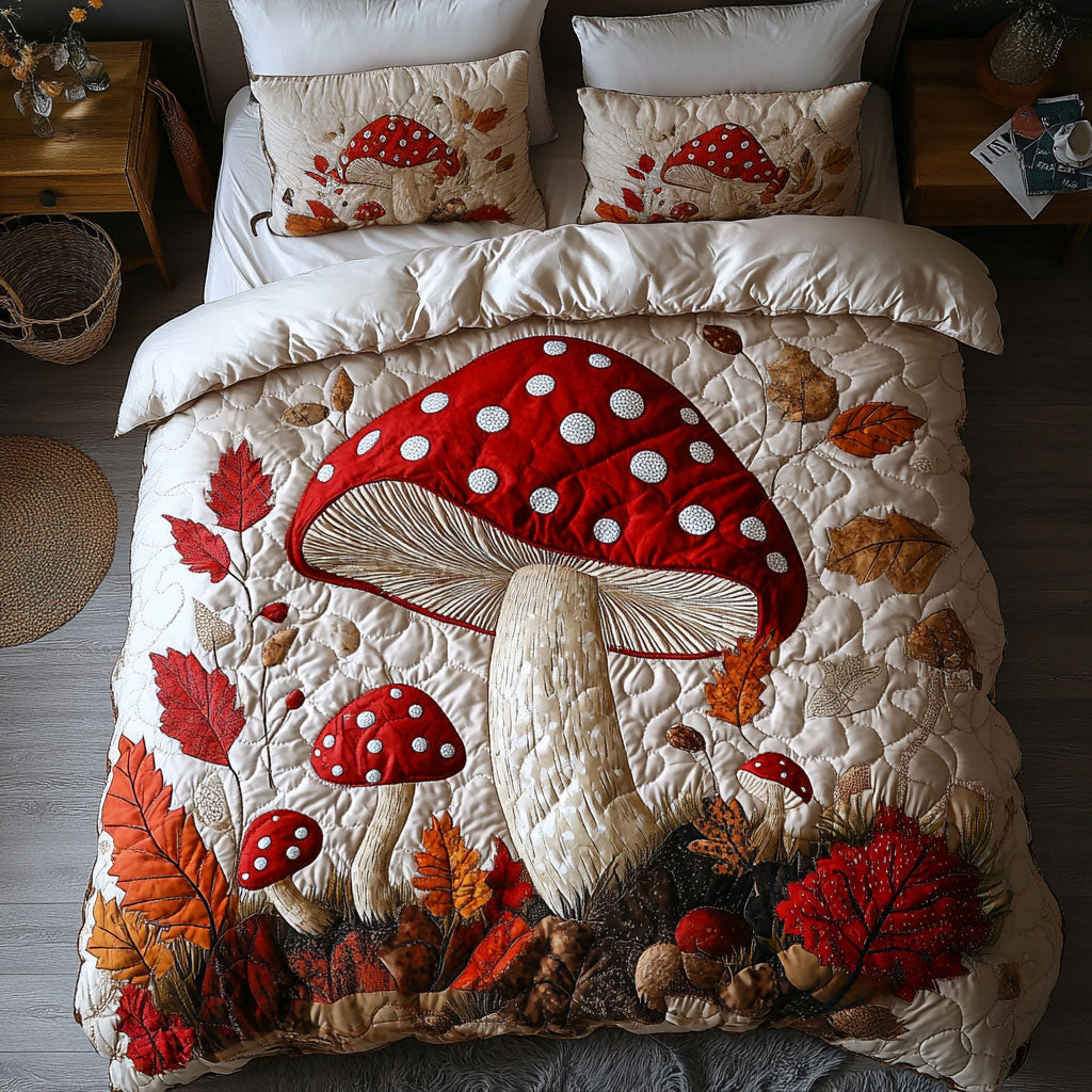 Mushroom In Autumn WY0502093CL Duvet Cover Set