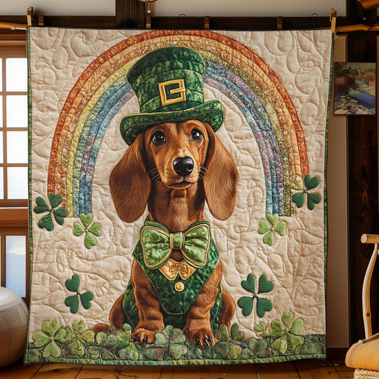 Rainbow Dachshund WN2712013CL Quilt Blanket