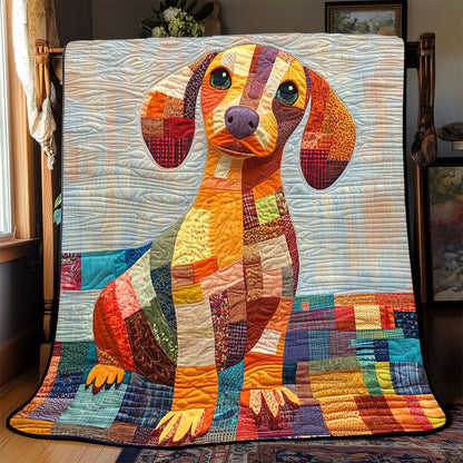 Adorable Dachshund WX2702070CL Quilt Blanket