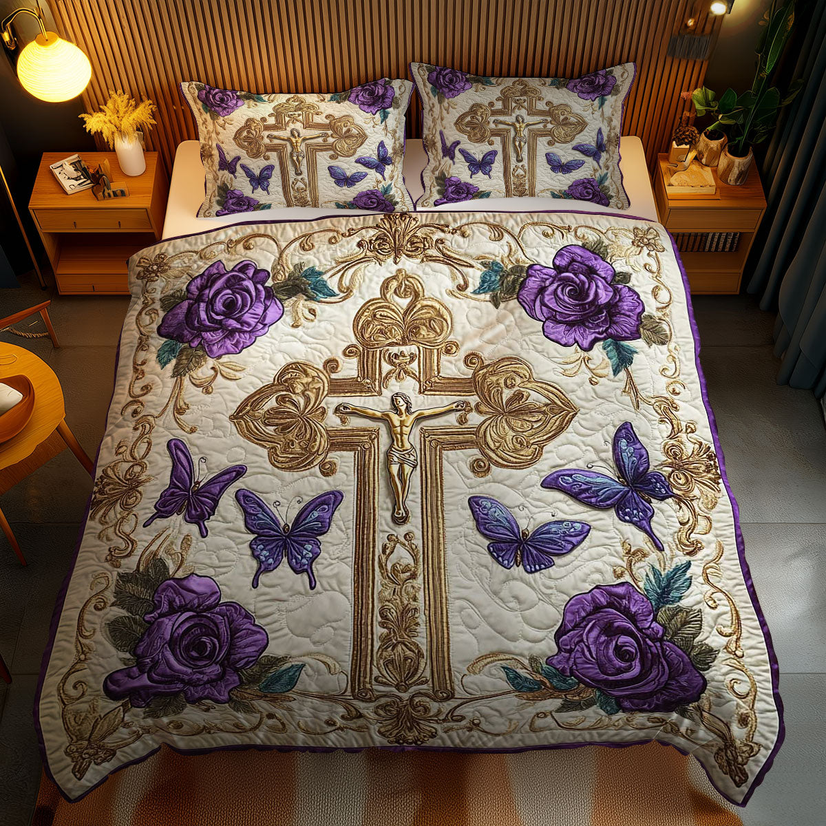 Radiant Cross WN1202077CL Quilted Bedding Set