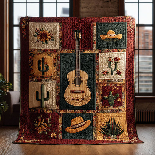 Western Guitar CW2708056CL Quilt Blanket