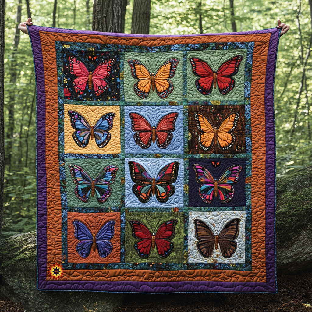 Butterfly Patchwork WX1411008CL Quilt Blanket