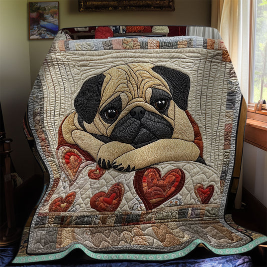Pug WX0412045CL  Quilt Blanket