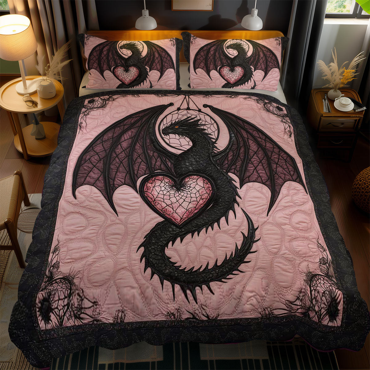 Heart Of The Dragon WN1002067CL Quilted Bedding Set