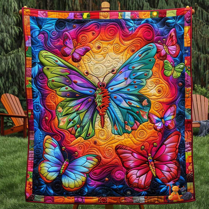 Butterfly Colorful Flight WN1210022CL Quilt Blanket