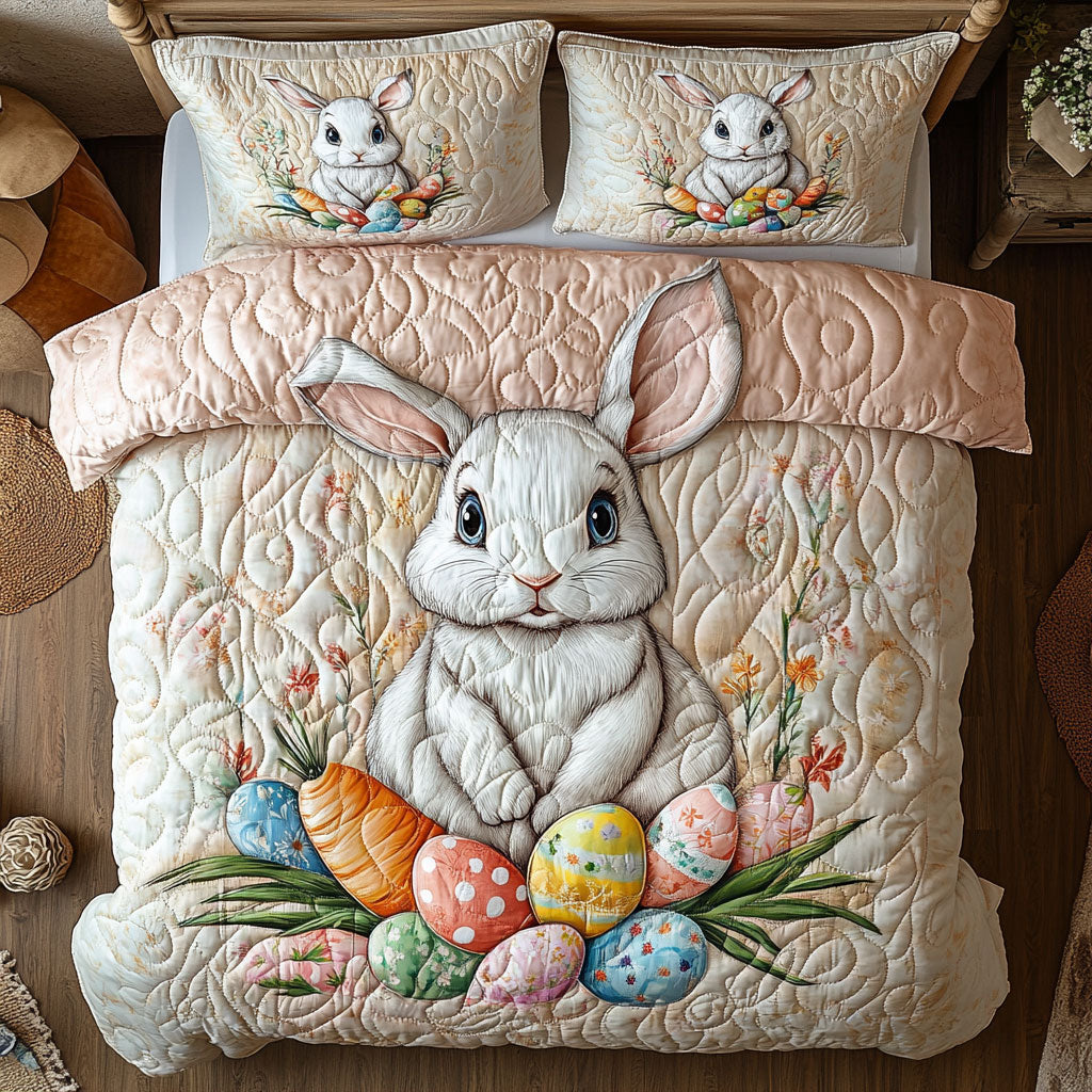 Easter Bunnies Egg WT1901016CL Quilted Bedding Set
