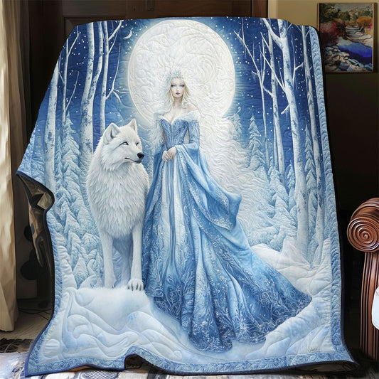 Snow Princess And Wolf WY1401039CL Quilt Blanket