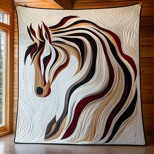 Abstract Horse CP1006033CL Quilt Blanket