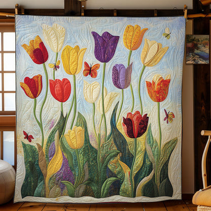 Colorful Tulip WY1502033CL Quilt Blanket