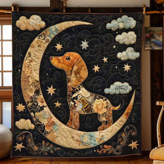 Starry Dachshund WN2312018CL Quilt Blanket