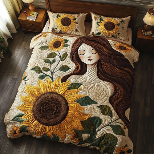 Sunflower Breeze WJ1802031CL Quilted Bedding Set
