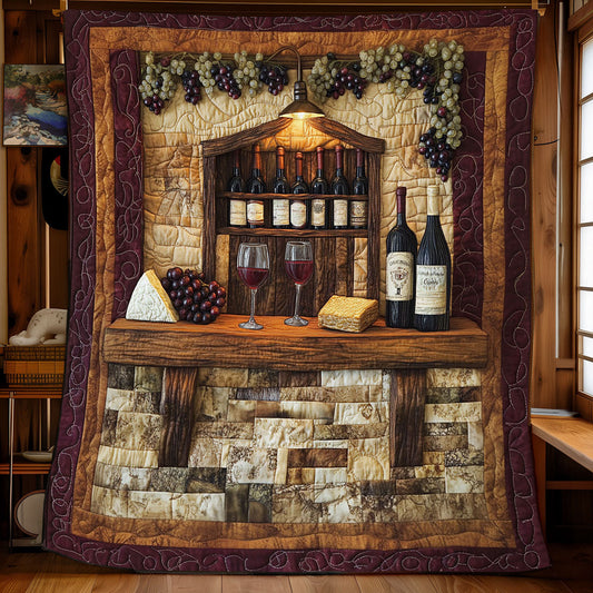 Rustic Wine Bar CP0404007CL Quilt Blanket