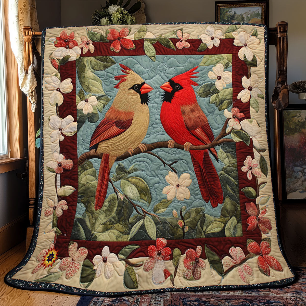Cardinal Symphony WJ2612006CL Quilt Blanket