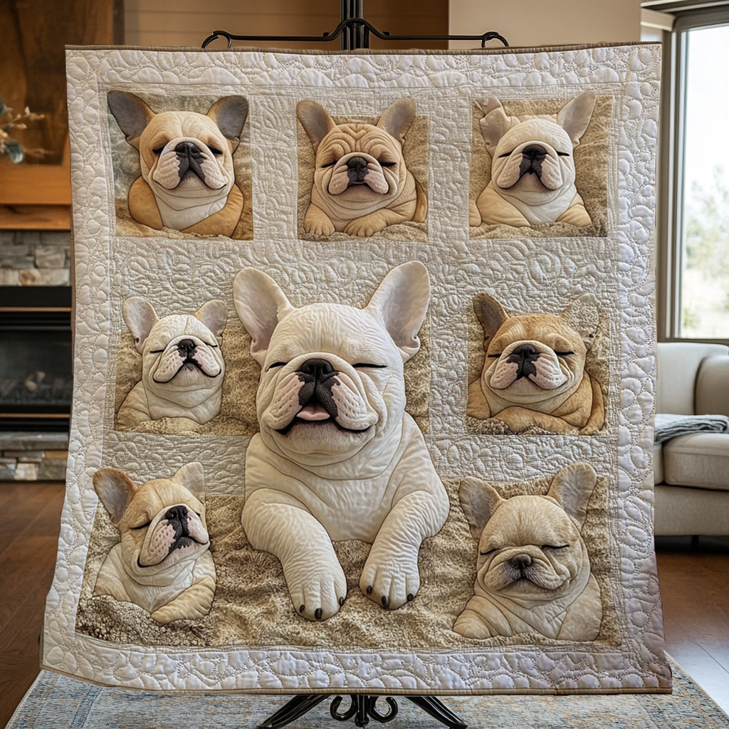Sleeping Bulldog WU0511002CL Quilt Blanket
