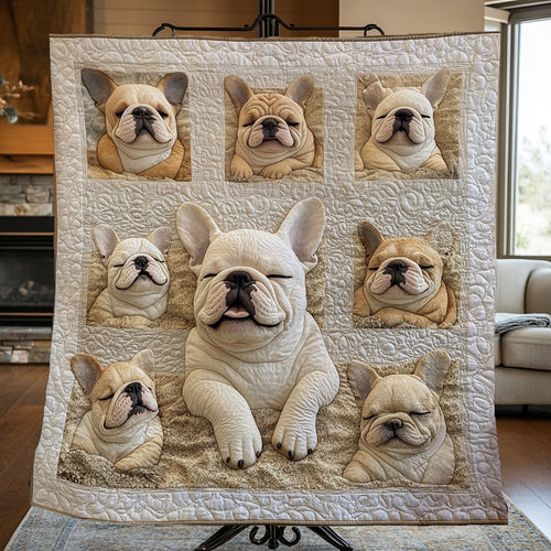 Sleeping Bulldog WU0511002CL Quilt Blanket
