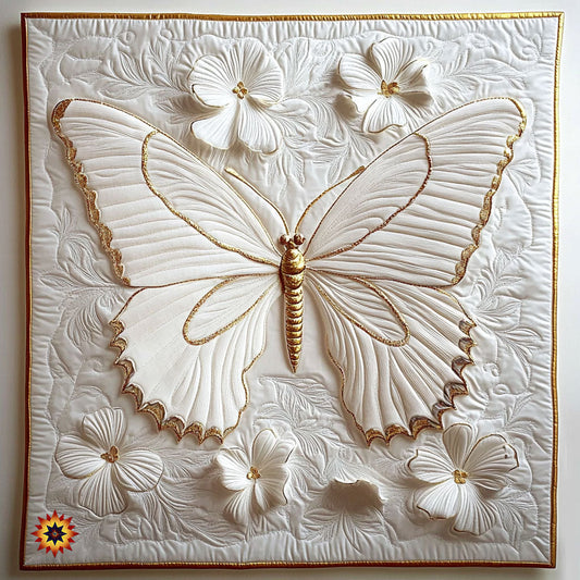 White Butterfly WY0312061CL Quilt Blanket