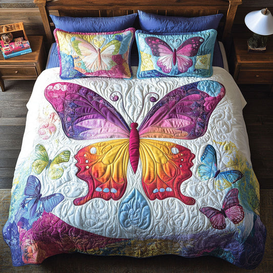 Colorful Butterfly WY1202009CL Quilted Bedding Set