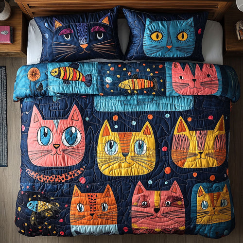 Cute Cat WY1302081CL Quilted Bedding Set