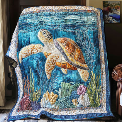 Turtle Sea WX0801040CL Quilt Blanket