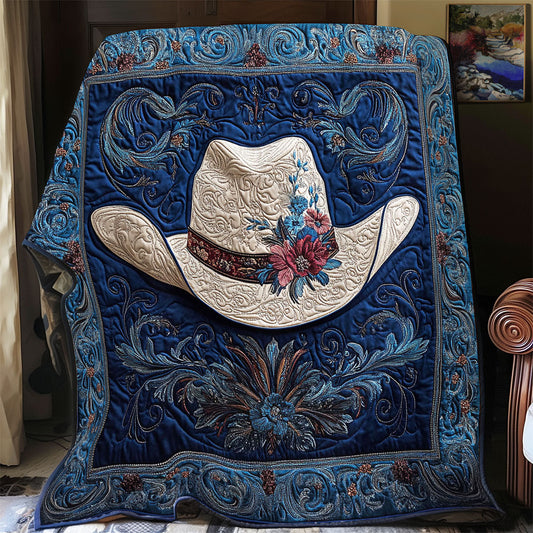 Mystic Cowboy Hat WY2712043CL Quilt Blanket