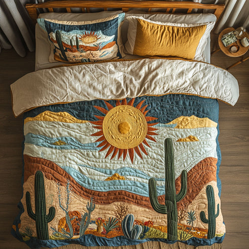 Cactus Desert WX0703007CL Quilted Bedding Set
