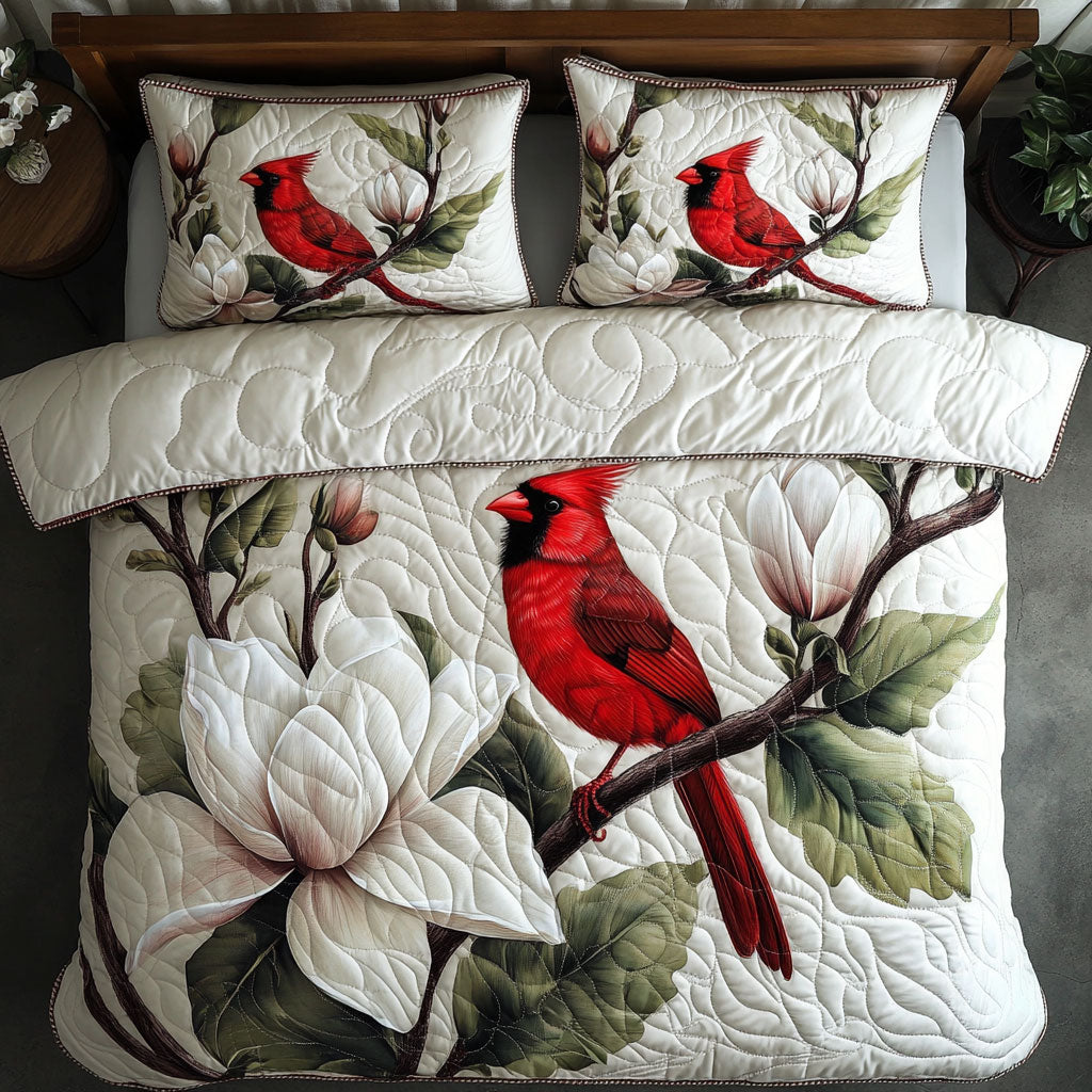 Cardinal Magnolia WX0803165CL Quilted Bedding Set