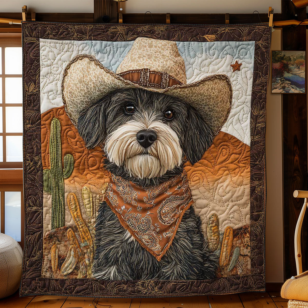 Desert Schnauzer WN0901004CL Quilt Blanket