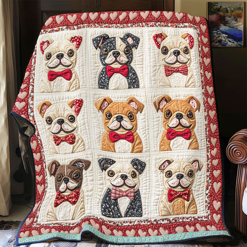 Cute Bulldog  WX2112009CL Quilt Blanket