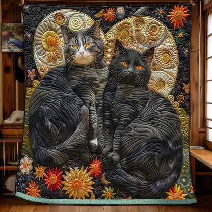 Fortune Moon Black Cat WP1009027CL Quilt Blanket