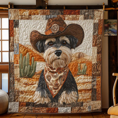 Cowboy Schnauzer WN0901001CL Quilt Blanket