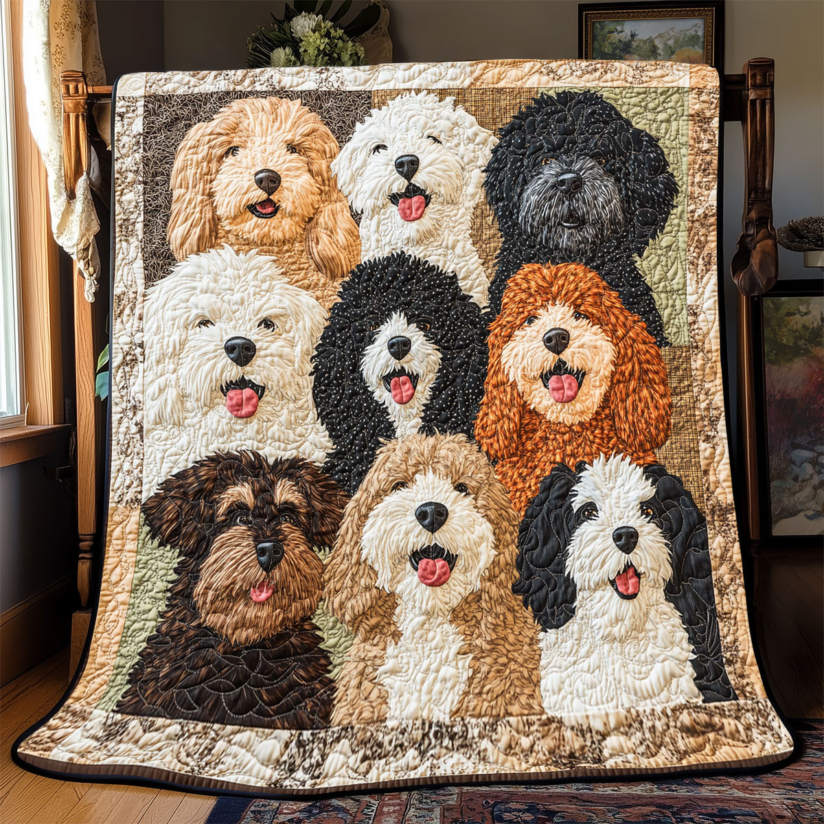 Adorable Dog WX0901003CL Quilt Blanket
