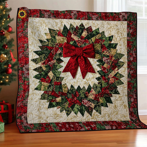 Trigger Pattern Christmas Wreath WY211013CL Quilt Blanket