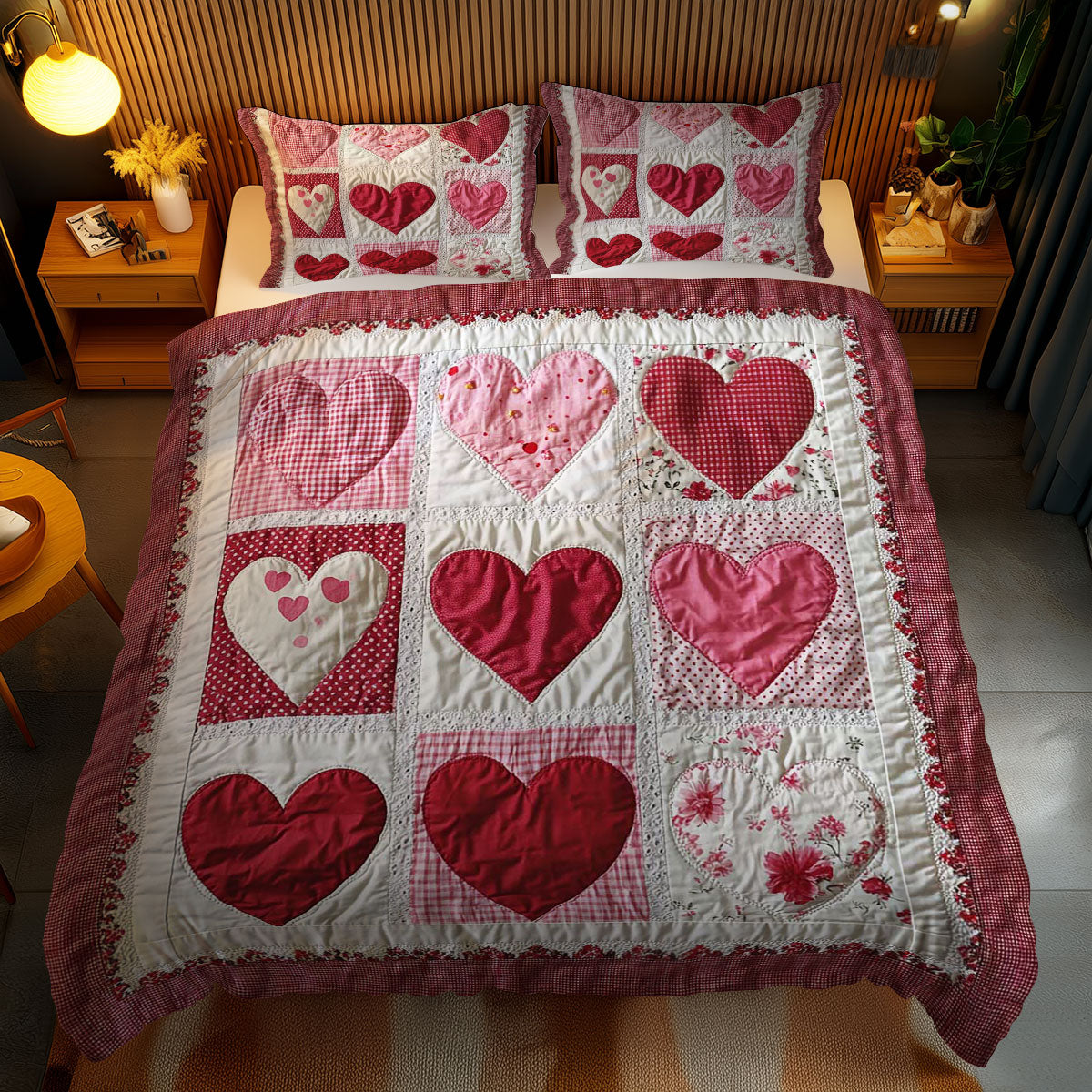 Timeless Heart WN1002085CL Quilted Bedding Set
