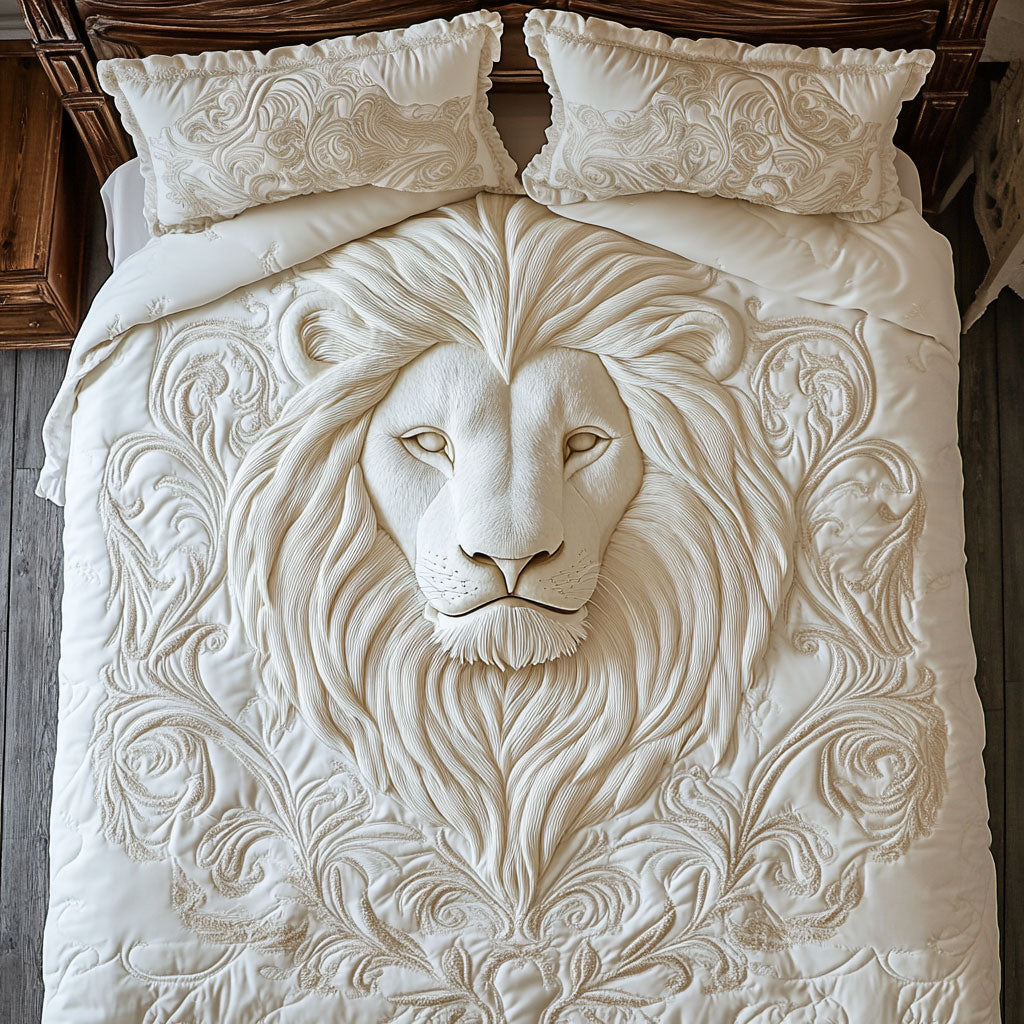 Majestic White Lion WY1202041CL Quilted Bedding Set