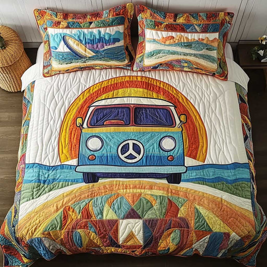 Peaceful Camping Car Journey WN1302037CL Quilted Bedding Set
