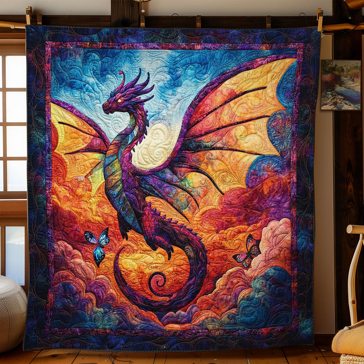 Celestial Dragon WN1702052CL Quilt Blanket