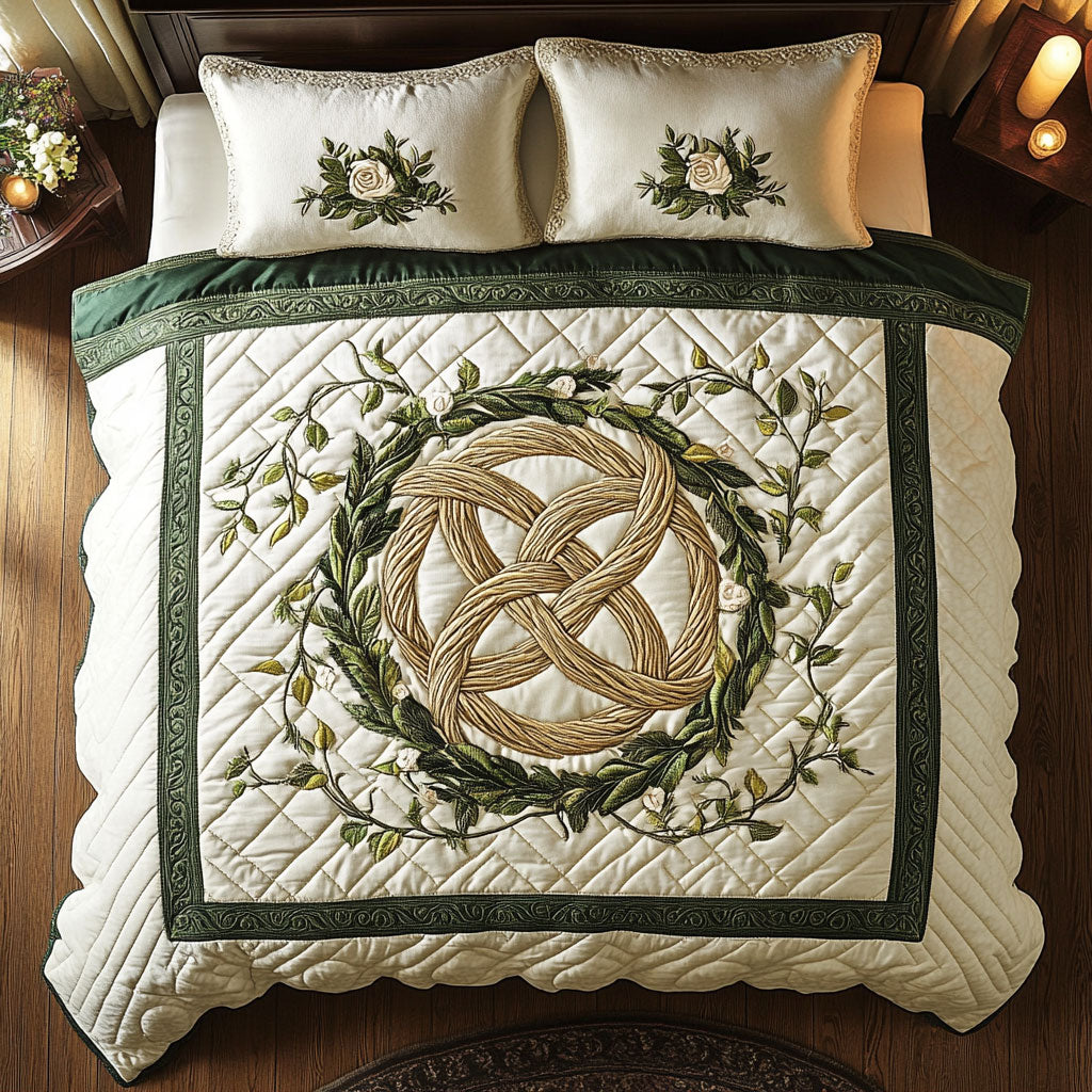 Celtic Knot Serenity WX0603020CL Quilted Bedding Set