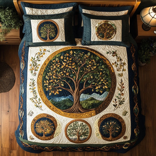 Celtic Tree Of Life WX2802122CL Quilted Bedding Set