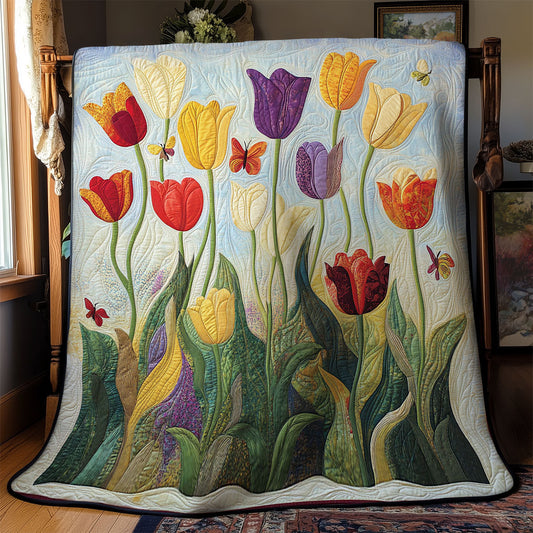 Colorful Tulip WY1502033CL Quilt Blanket