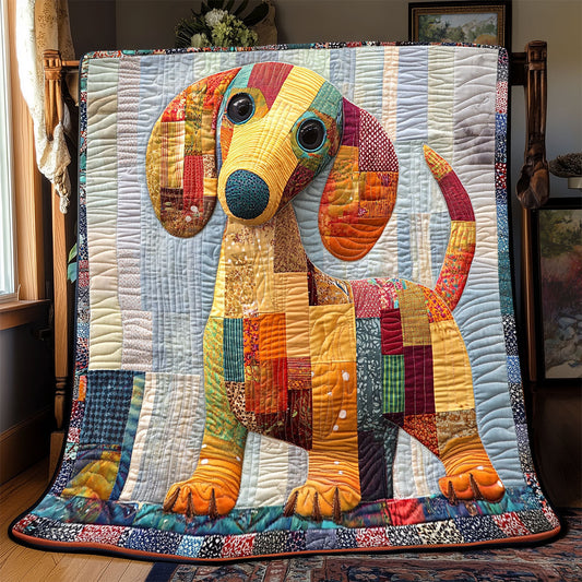 Cute Dachshund WX2702082CL Quilt Blanket