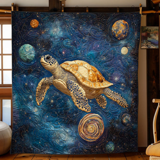 Galactic Turtle Voyage WN2101007CL Quilt Blanket