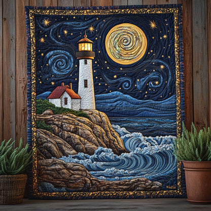 Moonlit Lighthouse CW1206029CL Quilt Blanket