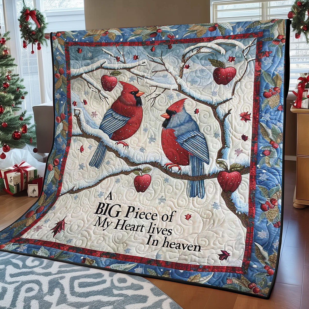 Winter Cardinal WJ3008027CL Quilt Blanket