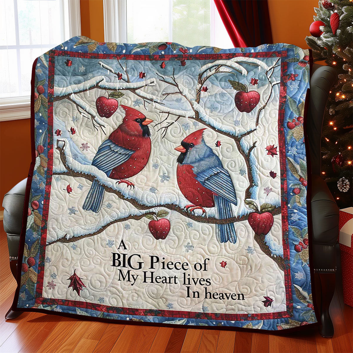 Winter Cardinal WJ3008027CL Quilt Blanket