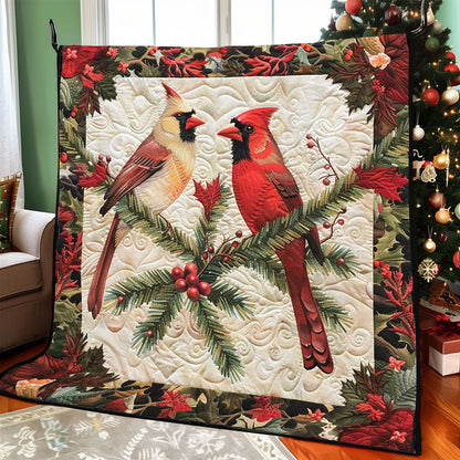 Christmas Cardinal WJ1908007CL Quilt Blanket